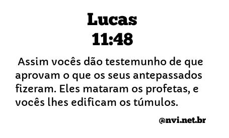 LUCAS 11:48 NVI NOVA VERSÃO INTERNACIONAL