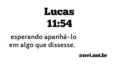 LUCAS 11:54 NVI NOVA VERSÃO INTERNACIONAL