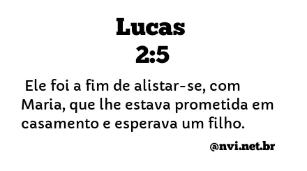 LUCAS 2:5 NVI NOVA VERSÃO INTERNACIONAL