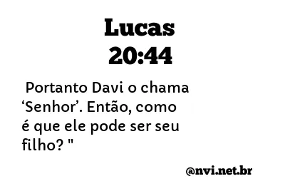 LUCAS 20:44 NVI NOVA VERSÃO INTERNACIONAL