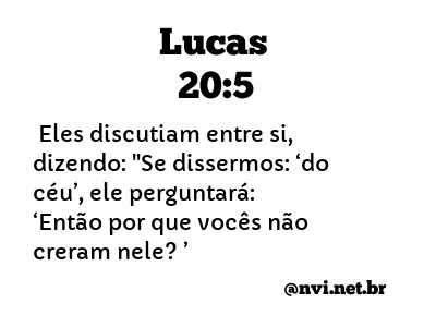 LUCAS 20:5 NVI NOVA VERSÃO INTERNACIONAL