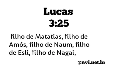 LUCAS 3:25 NVI NOVA VERSÃO INTERNACIONAL