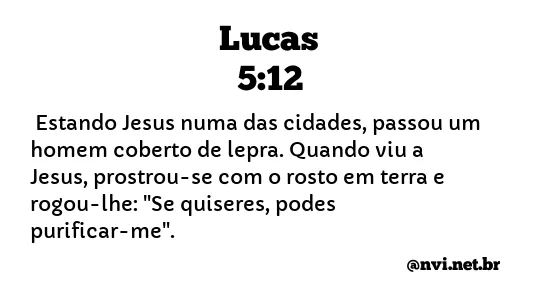 LUCAS 5:12 NVI NOVA VERSÃO INTERNACIONAL