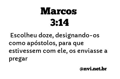 MARCOS 3:14 NVI NOVA VERSÃO INTERNACIONAL