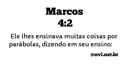 MARCOS 4:2 NVI NOVA VERSÃO INTERNACIONAL