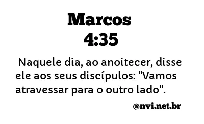 MARCOS 4:35 NVI NOVA VERSÃO INTERNACIONAL