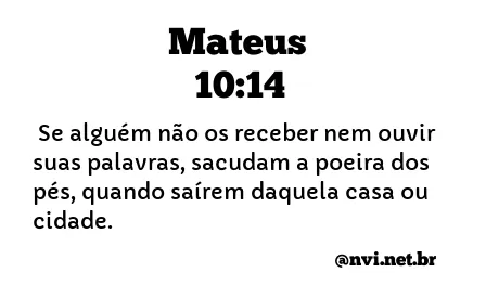 Mateus 10:14 - Bíblia