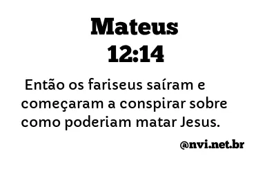 MATEUS 12:14 NVI NOVA VERSÃO INTERNACIONAL