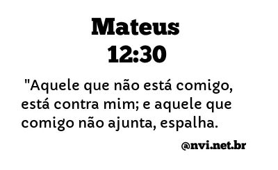 MATEUS 12:30 NVI NOVA VERSÃO INTERNACIONAL