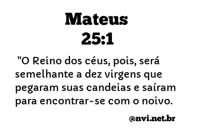 MATEUS 25:1 NVI NOVA VERSÃO INTERNACIONAL