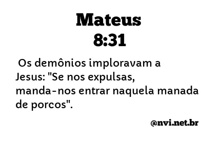 MATEUS 8:31 NVI NOVA VERSÃO INTERNACIONAL