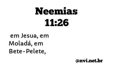 NEEMIAS 11:26 NVI NOVA VERSÃO INTERNACIONAL