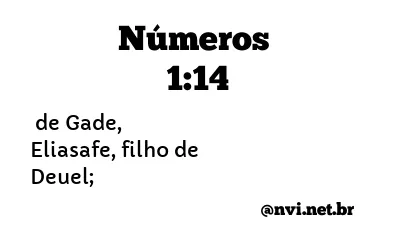 NÚMEROS 1:14 NVI NOVA VERSÃO INTERNACIONAL