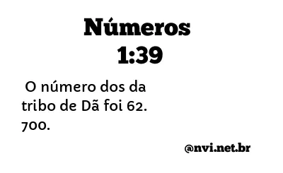 NÚMEROS 1:39 NVI NOVA VERSÃO INTERNACIONAL