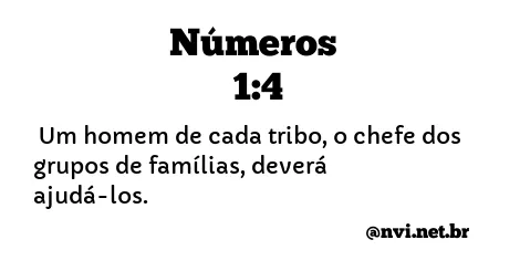 NÚMEROS 1:4 NVI NOVA VERSÃO INTERNACIONAL