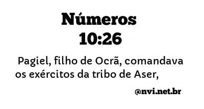 NÚMEROS 10:26 NVI NOVA VERSÃO INTERNACIONAL