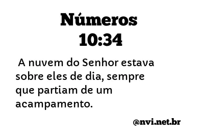 NÚMEROS 10:34 NVI NOVA VERSÃO INTERNACIONAL