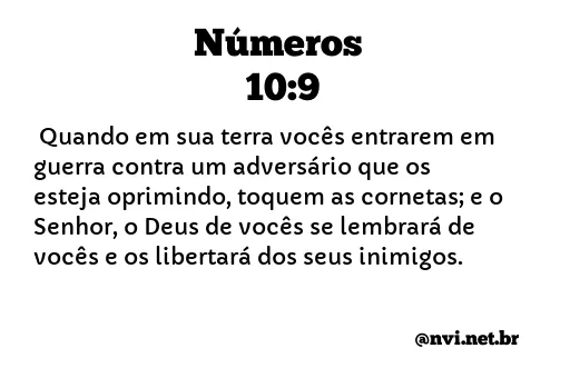 NÚMEROS 10:9 NVI NOVA VERSÃO INTERNACIONAL