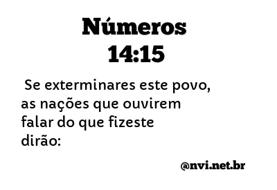 NÚMEROS 14:15 NVI NOVA VERSÃO INTERNACIONAL