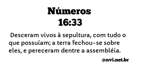 NÚMEROS 16:33 NVI NOVA VERSÃO INTERNACIONAL