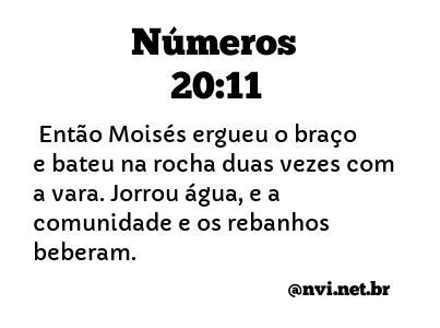 NÚMEROS 20:11 NVI NOVA VERSÃO INTERNACIONAL