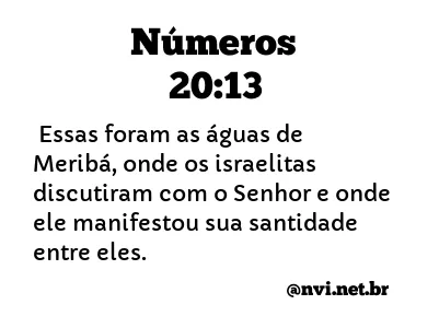 NÚMEROS 20:13 NVI NOVA VERSÃO INTERNACIONAL