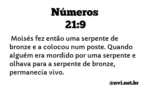 NÚMEROS 21:9 NVI NOVA VERSÃO INTERNACIONAL