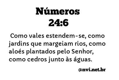 NÚMEROS 24:6 NVI NOVA VERSÃO INTERNACIONAL