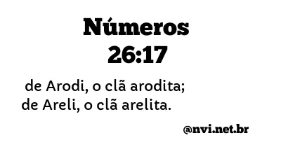 NÚMEROS 26:17 NVI NOVA VERSÃO INTERNACIONAL