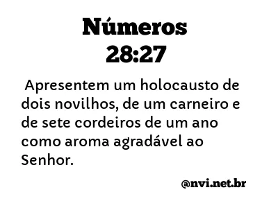 NÚMEROS 28:27 NVI NOVA VERSÃO INTERNACIONAL