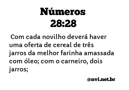 NÚMEROS 28:28 NVI NOVA VERSÃO INTERNACIONAL