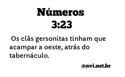 NÚMEROS 3:23 NVI NOVA VERSÃO INTERNACIONAL