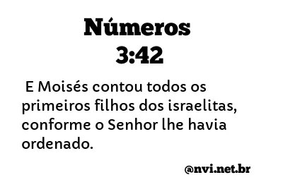 NÚMEROS 3:42 NVI NOVA VERSÃO INTERNACIONAL