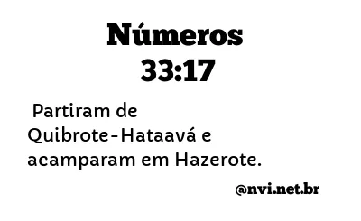 NÚMEROS 33:17 NVI NOVA VERSÃO INTERNACIONAL