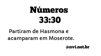 NÚMEROS 33:30 NVI NOVA VERSÃO INTERNACIONAL