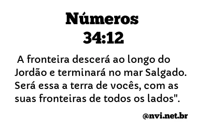 NÚMEROS 34:12 NVI NOVA VERSÃO INTERNACIONAL