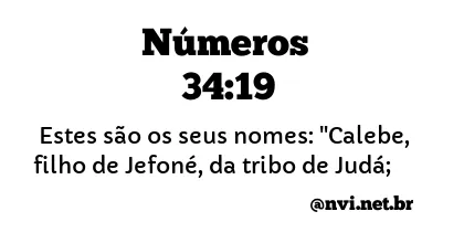 NÚMEROS 34:19 NVI NOVA VERSÃO INTERNACIONAL