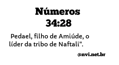 NÚMEROS 34:28 NVI NOVA VERSÃO INTERNACIONAL