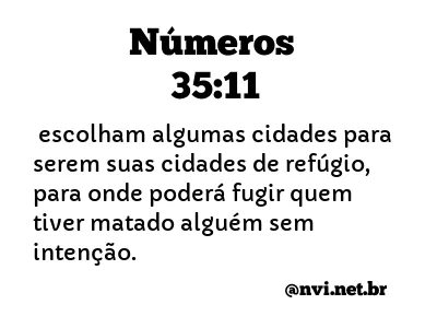 NÚMEROS 35:11 NVI NOVA VERSÃO INTERNACIONAL