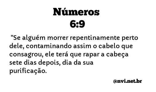 NÚMEROS 6:9 NVI NOVA VERSÃO INTERNACIONAL