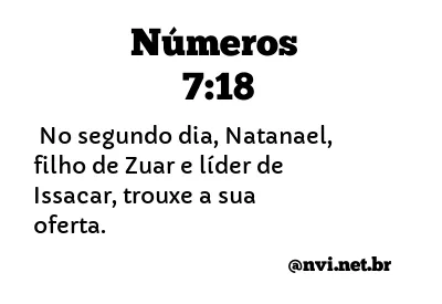 NÚMEROS 7:18 NVI NOVA VERSÃO INTERNACIONAL