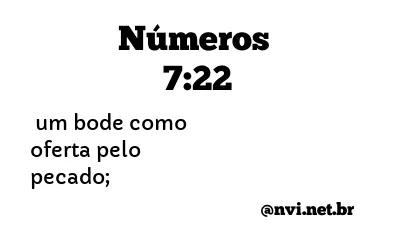 NÚMEROS 7:22 NVI NOVA VERSÃO INTERNACIONAL