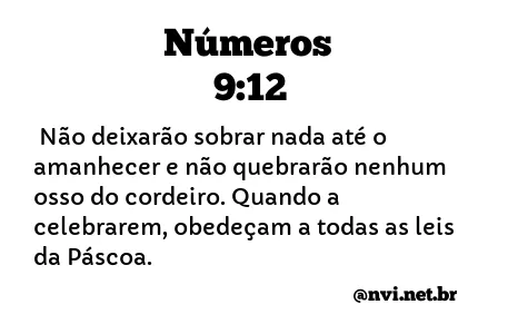 NÚMEROS 9:12 NVI NOVA VERSÃO INTERNACIONAL