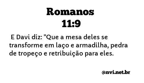 ROMANOS 11:9 NVI NOVA VERSÃO INTERNACIONAL