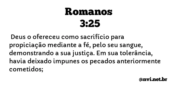 ROMANOS 3:25 NVI NOVA VERSÃO INTERNACIONAL