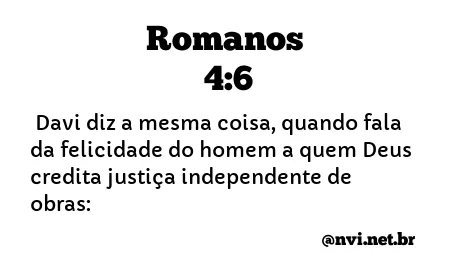 ROMANOS 4:6 NVI NOVA VERSÃO INTERNACIONAL