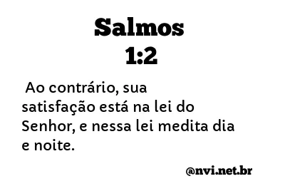 SALMOS 1:2 NVI NOVA VERSÃO INTERNACIONAL