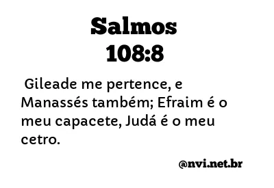 SALMOS 108:8 NVI NOVA VERSÃO INTERNACIONAL