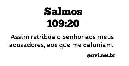 SALMOS 109:20 NVI NOVA VERSÃO INTERNACIONAL