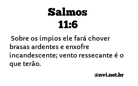 SALMOS 11:6 NVI NOVA VERSÃO INTERNACIONAL